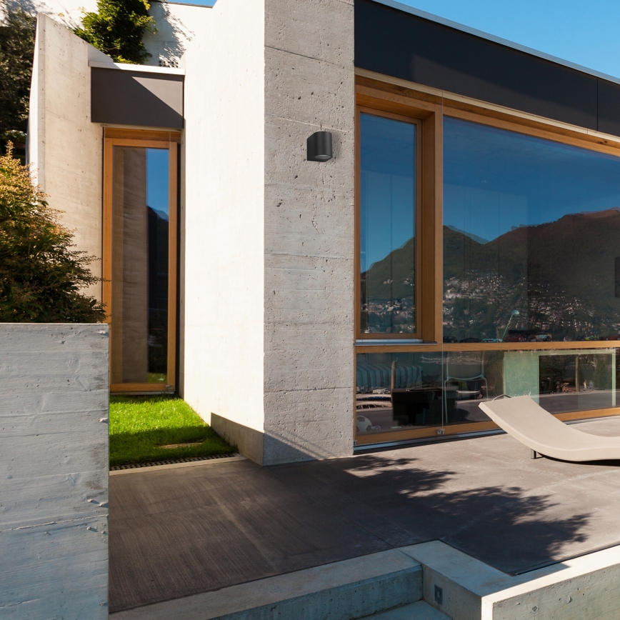Iluminação de parede exterior OVALIS 1xGU10/35W/230V IP44 preto