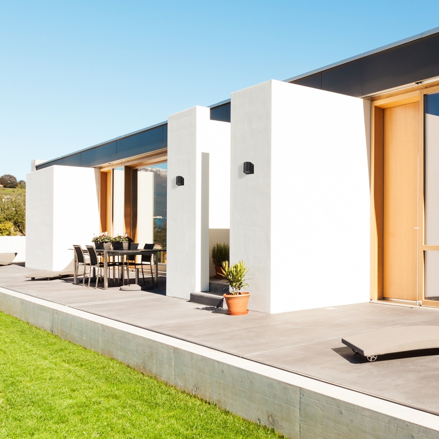 Iluminação de parede exterior OVALIS 1xGU10/35W/230V IP44 preto