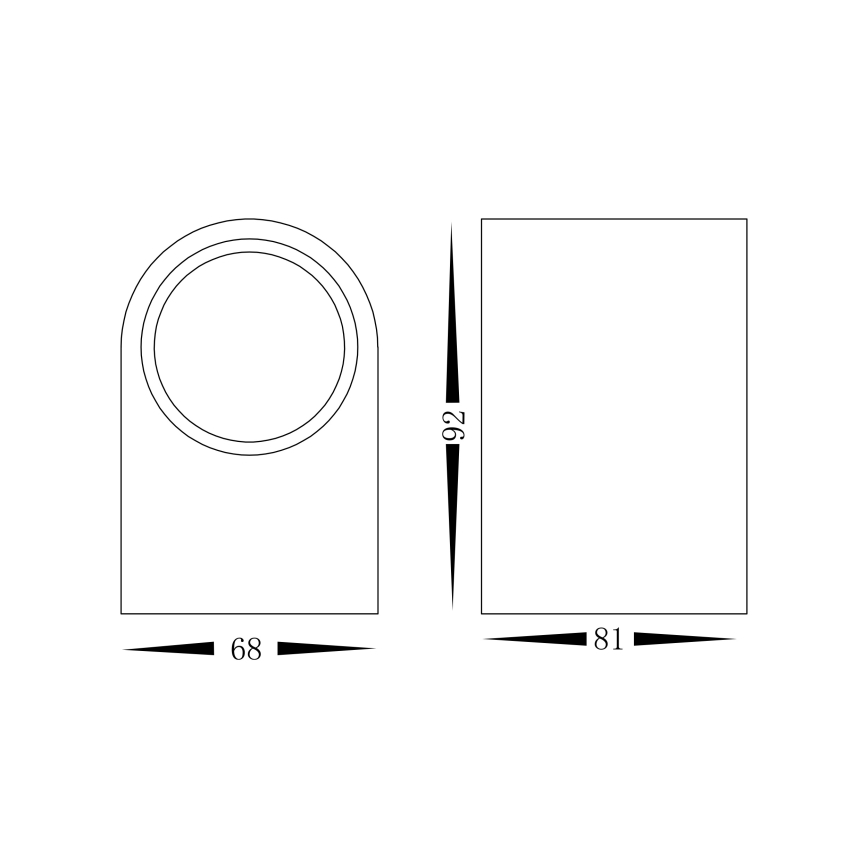 Iluminação de parede exterior OVALIS 1xGU10/35W/230V IP44 preto