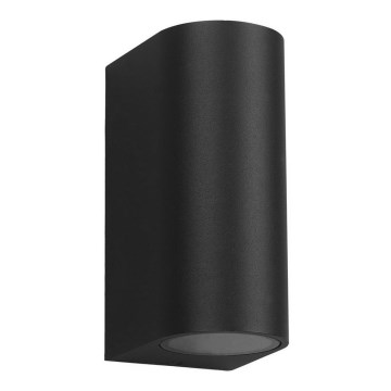 Iluminação de parede exterior OVALIS 2xGU10/35W/230V IP44 preto