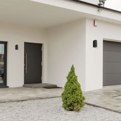 Iluminação de parede exterior OVALIS 2xGU10/35W/230V IP44 preto