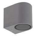 Iluminação de parede exterior PARETE 1xGU10/6W/230V IP54 cinzenta