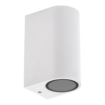 Iluminação de parede exterior PARETE 2xGU10/6W/230V IP54 branca