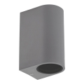 Iluminação de parede exterior PARETE 2xGU10/6W/230V IP54 cinzenta