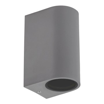 Iluminação de parede exterior PARETE 2xGU10/6W/230V IP54 cinzenta