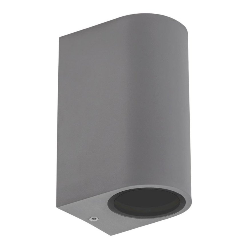 Iluminação de parede exterior PARETE 2xGU10/6W/230V IP54 cinzenta