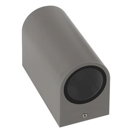 Iluminação de parede exterior PARETE 2xGU10/6W/230V IP54 cinzenta