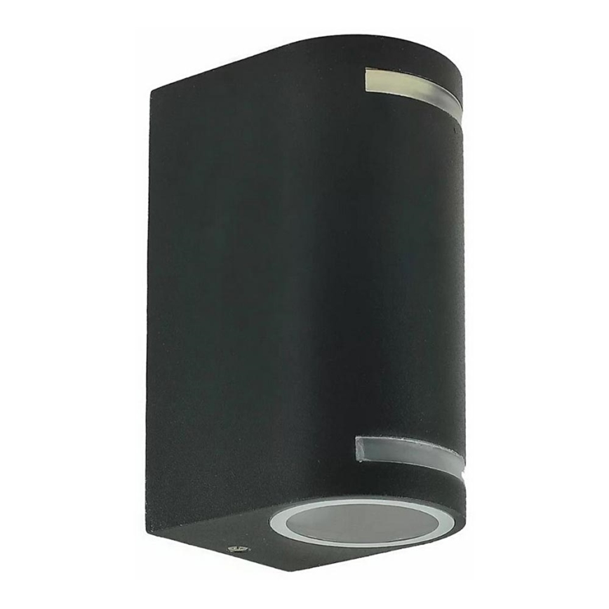 Iluminação de parede exterior QUAZAR9 2xGU10/11W/230V IP44 cinzenta
