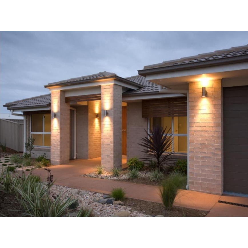 Iluminação de parede exterior QUAZAR9 2xGU10/11W/230V IP44 cinzenta
