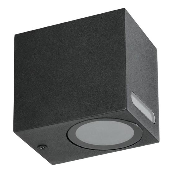 Iluminação de parede exterior QUERK 1xGU10/35W/230V IP54 8 cm preto