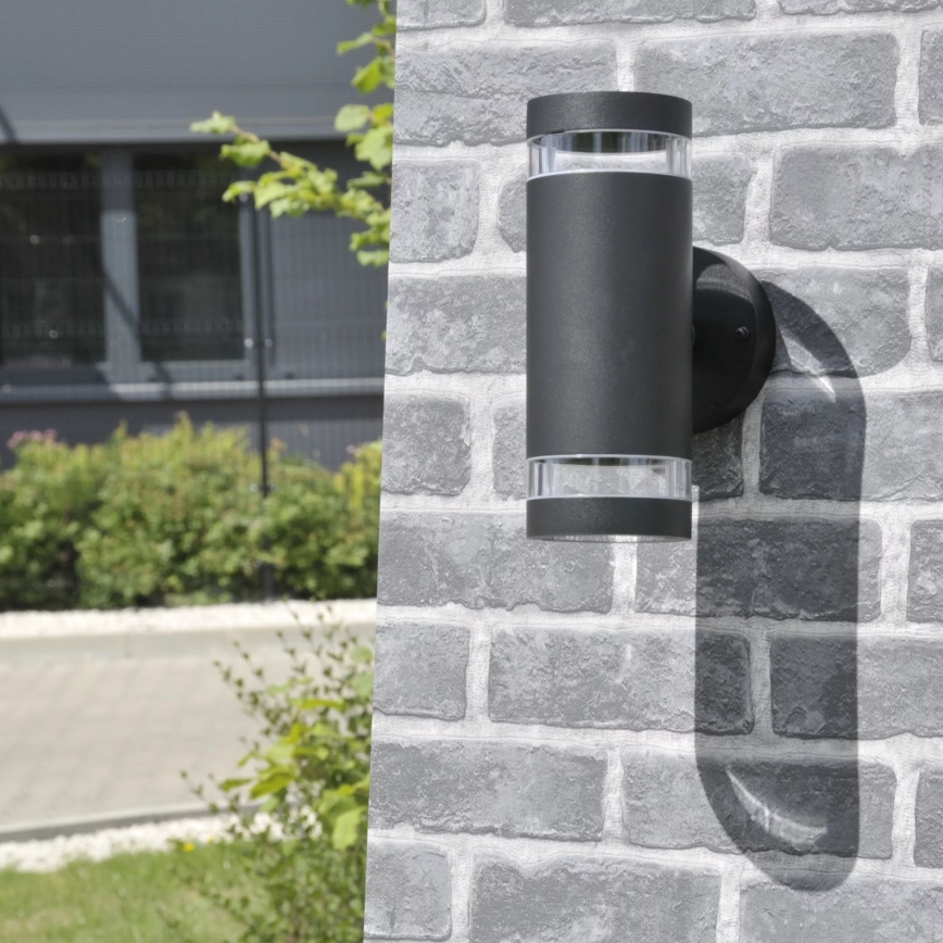 Iluminação de parede exterior RINO 2xGU10/12W/230V IP54 preto