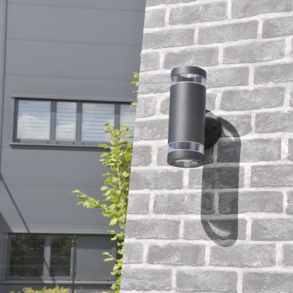 Iluminação de parede exterior RINO 2xGU10/12W/230V IP54 preto