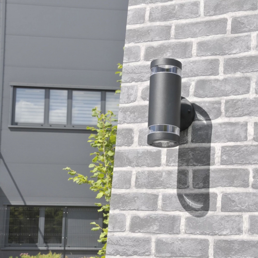 Iluminação de parede exterior RINO 2xGU10/12W/230V IP54 preto