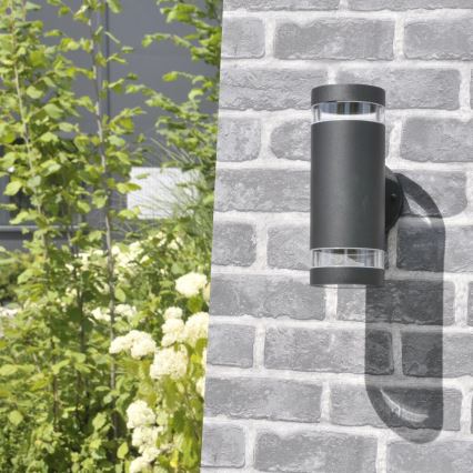 Iluminação de parede exterior RINO 2xGU10/12W/230V IP54 preto