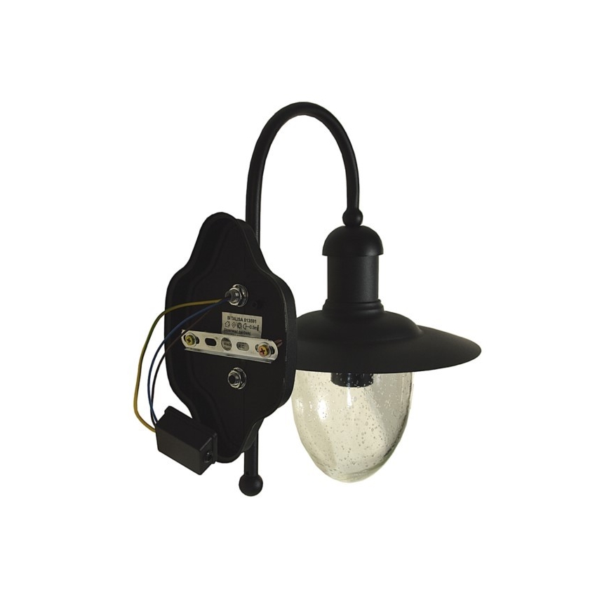 Iluminação de parede exterior TALISA 1xE27/60W/230V IP44 preto