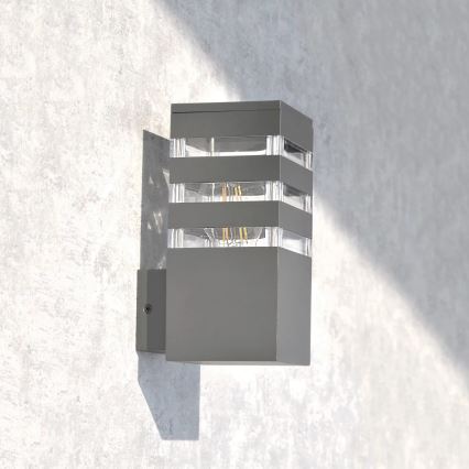 Iluminação de parede exterior TEKSAS 1xE27/12W/230V IP44 antracite