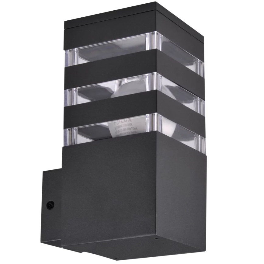 Iluminação de parede exterior TEKSAS 1xE27/12W/230V IP44 antracite