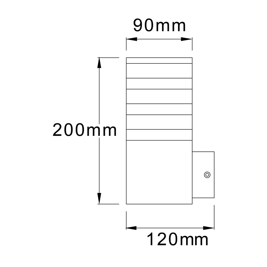 Iluminação de parede exterior TEKSAS 1xE27/12W/230V IP44 antracite