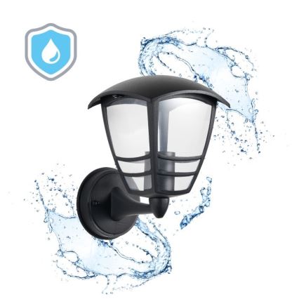 Iluminação de parede exterior TEVIO 1xE27/60W/230V IP54 preto