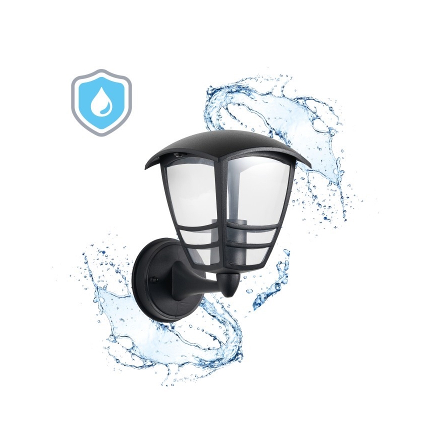 Iluminação de parede exterior TEVIO 1xE27/60W/230V IP54 preto