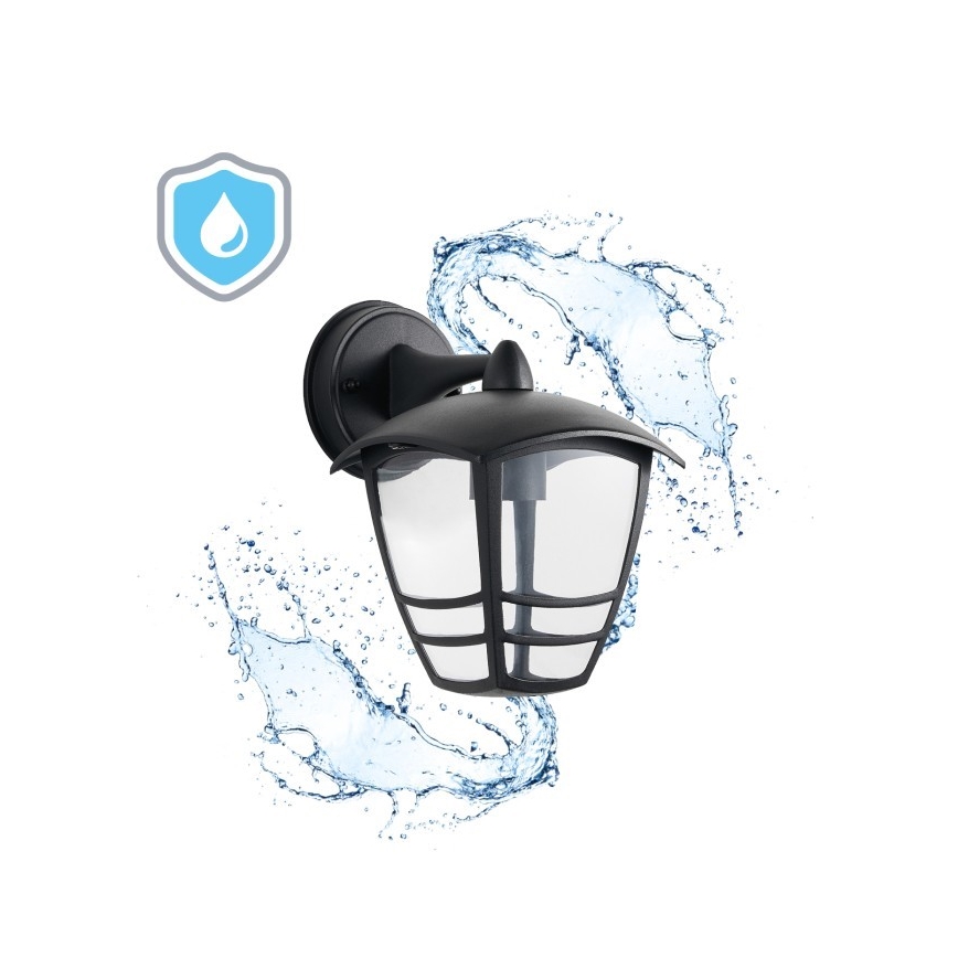 Iluminação de parede exterior TEVIO KD 1xE27/60W/230V IP54 preto