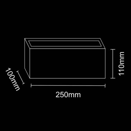 Iluminação de parede exterior TOKIO 1xE27/12W/230V IP54