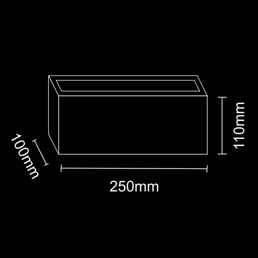 Iluminação de parede exterior TOKIO 1xE27/12W/230V IP54