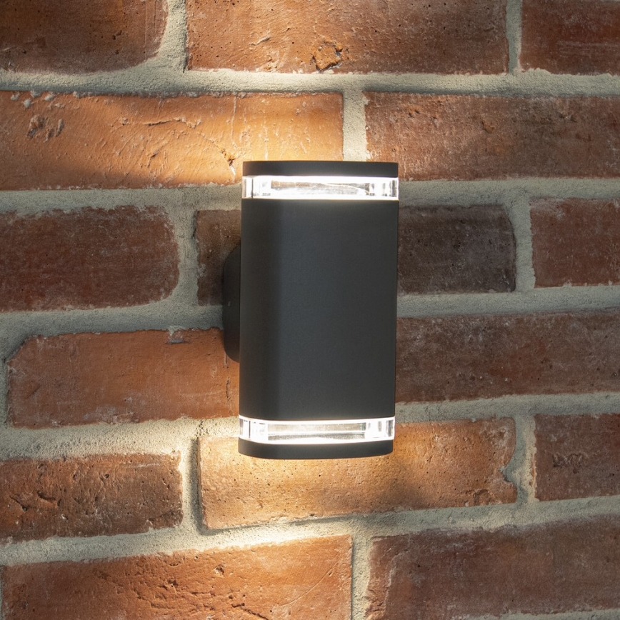 Iluminação de parede exterior ZEVI 2xGU10/10W/230V IP54 antracite