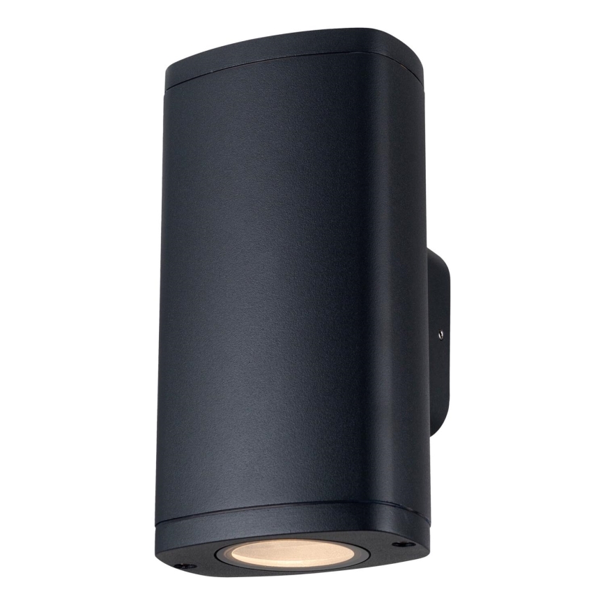 Iluminação de parede exterior ZEVI 2xGU10/10W/230V IP54 preto