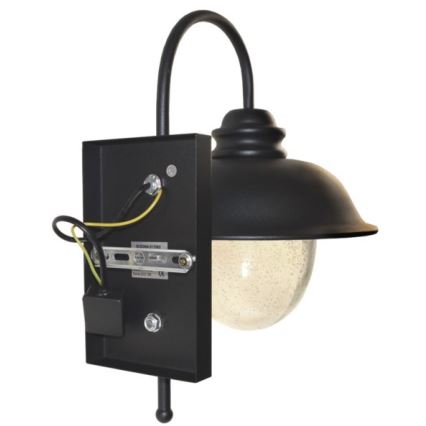 Iluminação de parede exterior ZUNA 1xE27/60W/230V IP44 preto