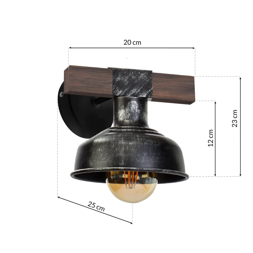 Iluminação de parede FARO 1xE27/60W/230V
