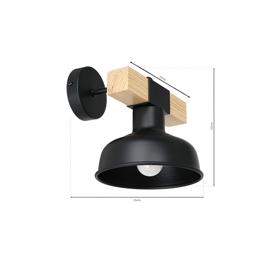 Iluminação de parede FARO 1xE27/60W/230V