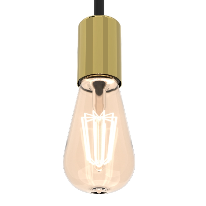 Iluminação de parede FLAME 2xE27/60W/230V preta/dourada