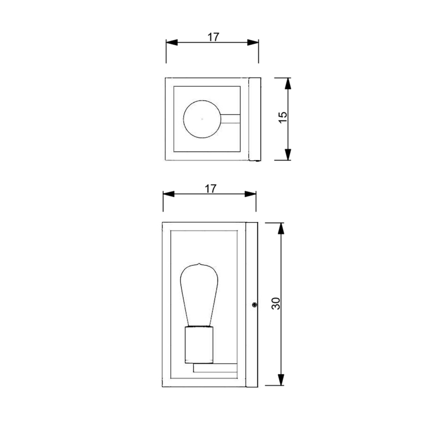 Iluminação de parede FRAME 1xE27/60W/230V