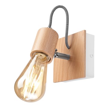 Iluminação de parede GUSTAVO 1xE27/60W/230V faia - FSC certificado