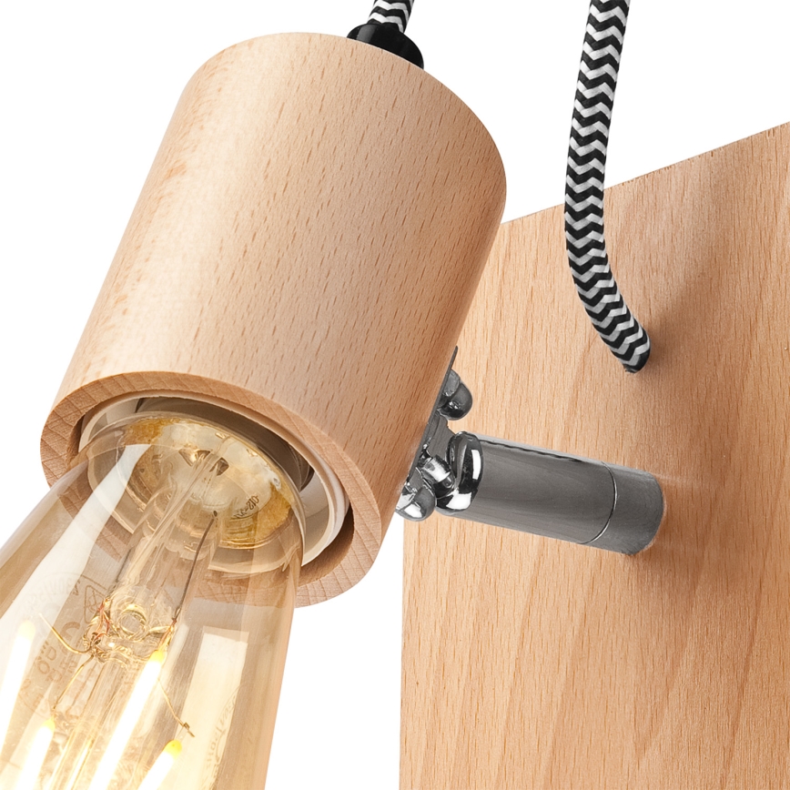 Iluminação de parede GUSTAVO 1xE27/60W/230V faia - FSC certificado