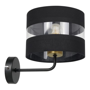 Iluminação de parede HAVARD 1xE27/60W/230V preto/latão