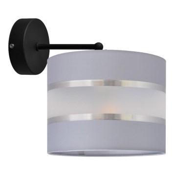 Iluminação de parede HELEN 1xE27/15W/230V cinzento/preto