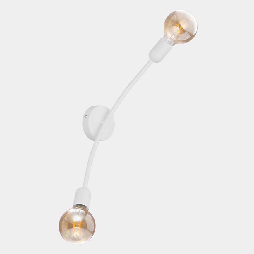 Iluminação de parede HELIX 2xE27/60W/230V branca