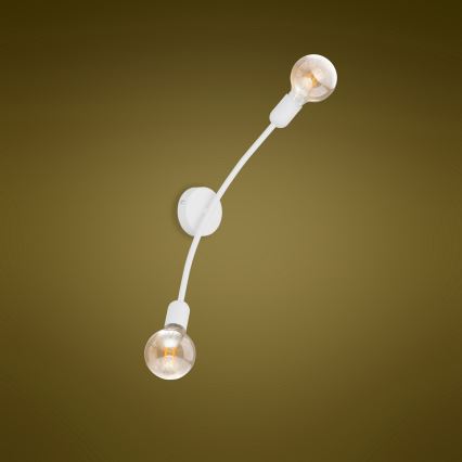 Iluminação de parede HELIX 2xE27/60W/230V branca