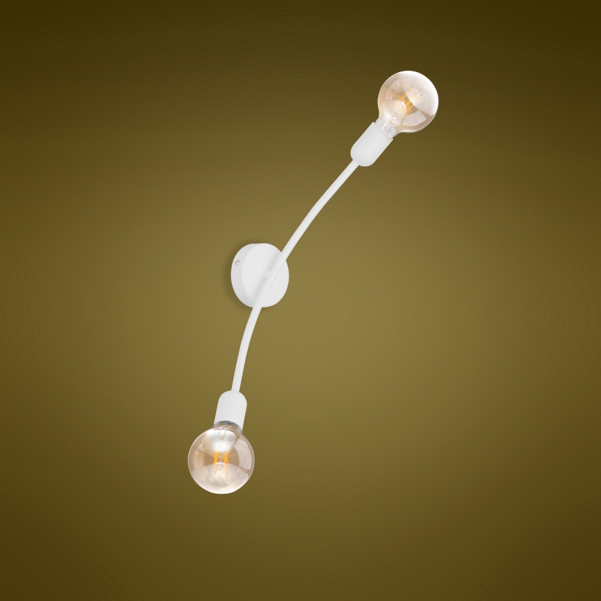 Iluminação de parede HELIX 2xE27/60W/230V branca