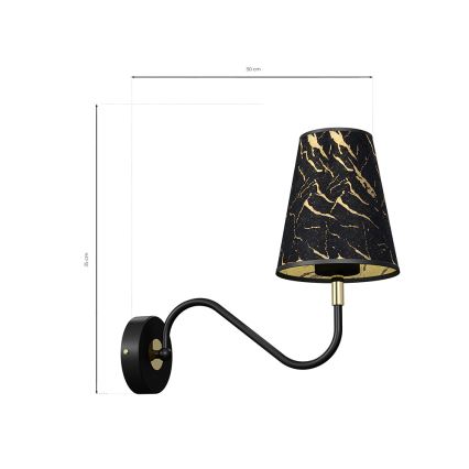 Iluminação de parede HERMES 1xE27/60W/230V