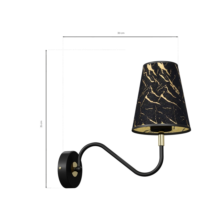 Iluminação de parede HERMES 1xE27/60W/230V