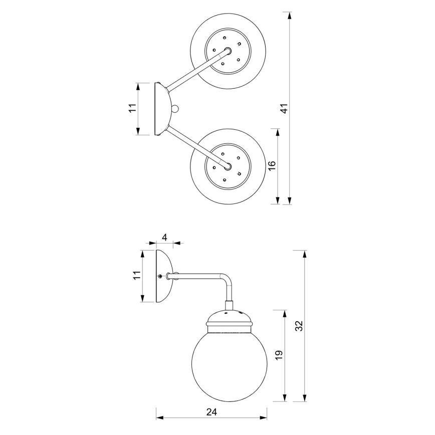 Iluminação de parede HYDRO 2 2xE14/60W