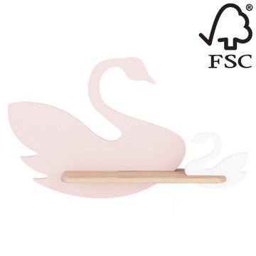 Iluminação de parede infantil LED com prateleira SWAN LED/5W/230V - certificada FSC
