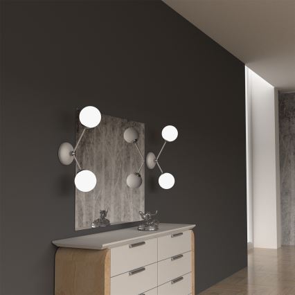 Iluminação de parede JOY 2xE14/40W/230V branca/cromada brilhante