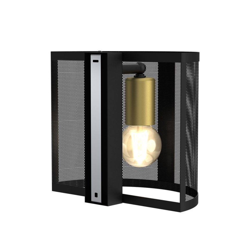 Iluminação de parede KAGA 1xE27/60W/230V preto/dourado