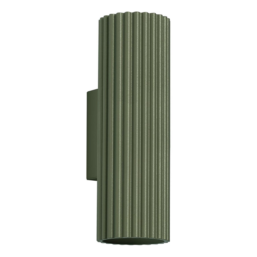 Iluminação de parede KARBON 2xGU10/10W/230V verde