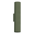 Iluminação de parede KARBON 2xGU10/10W/230V verde
