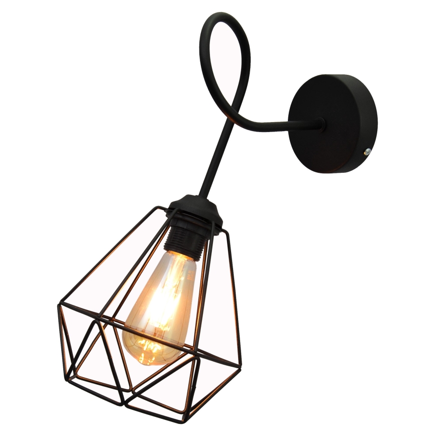 Iluminação de parede KARO 3xE27/15W/230V preta